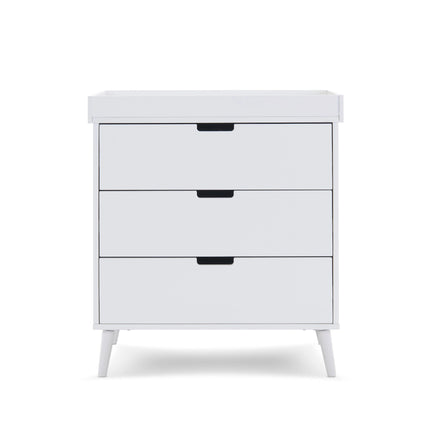 Maya 3 Piece Nursery Furniture Set - White with Acrylic