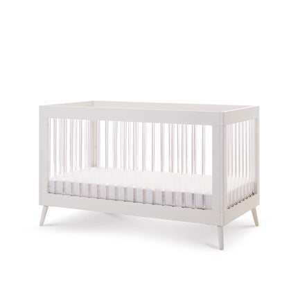 Maya 3 Piece Nursery Furniture Set - White with Acrylic