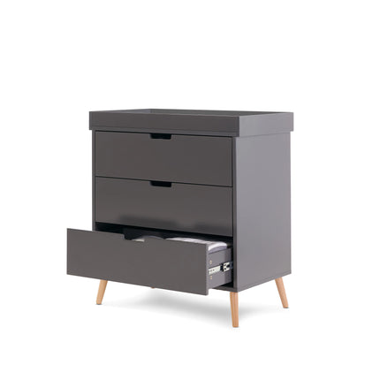 Maya Mini 2 Piece Nursery Furniture Set - Slate & Natural