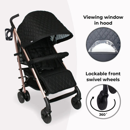 MB51 Plus Stroller - Black Quilted
