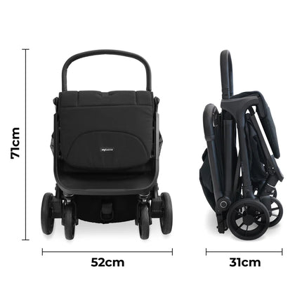 MBX7 Plus Auto-Fold Stroller - Black