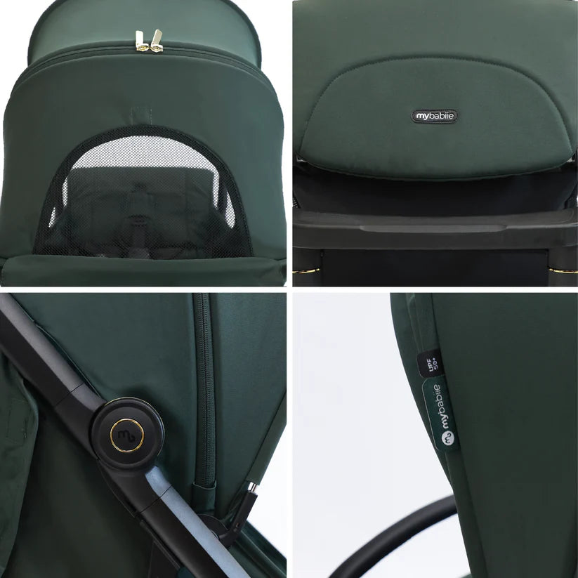 MBX7 Plus Auto-Fold Stroller - Forest Green