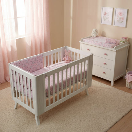 FORREST 3 Piece Reversible Cot Bed Set – Organic Cotton Baby Bedding - Meadowland