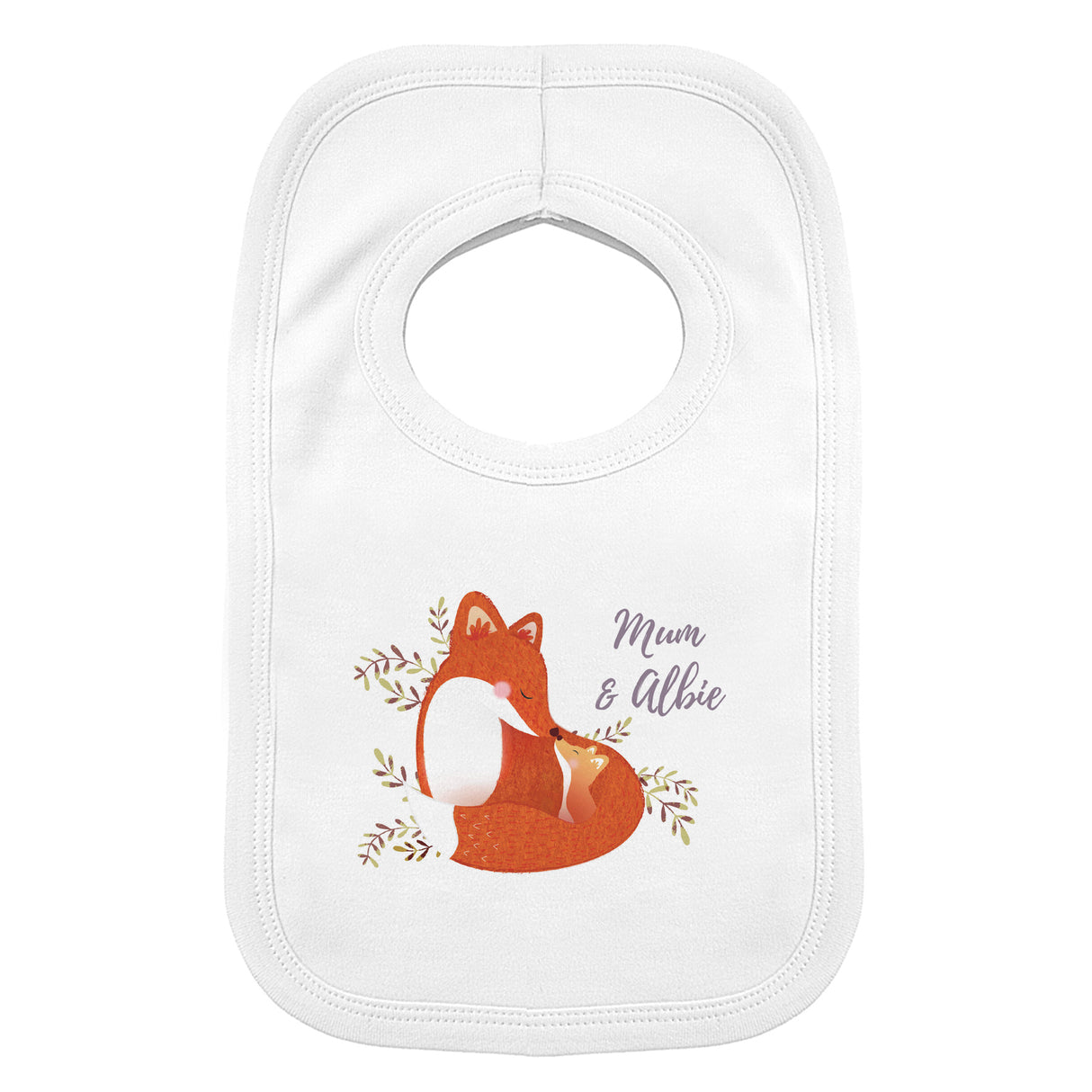 Mummy & Me Fox Bib - Personalised | 0 - 3 Months