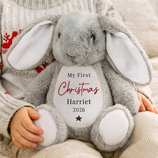 My First Christmas Personalised Bunny