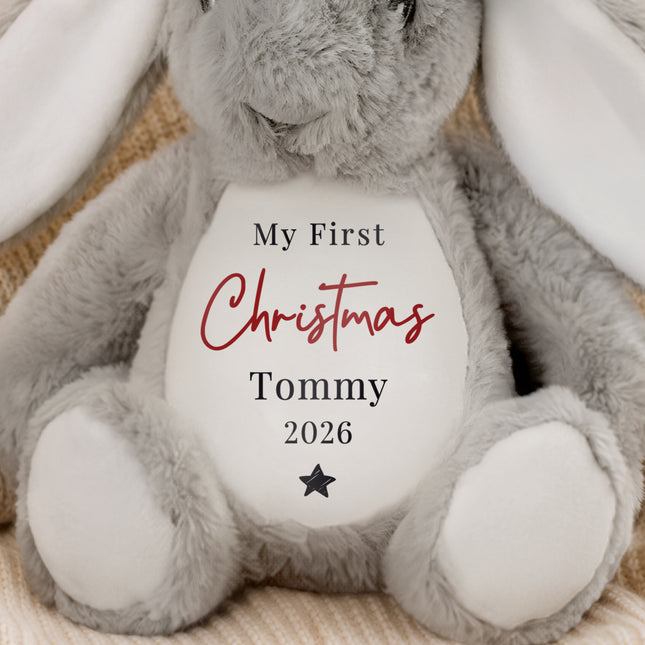 My First Christmas Personalised Bunny