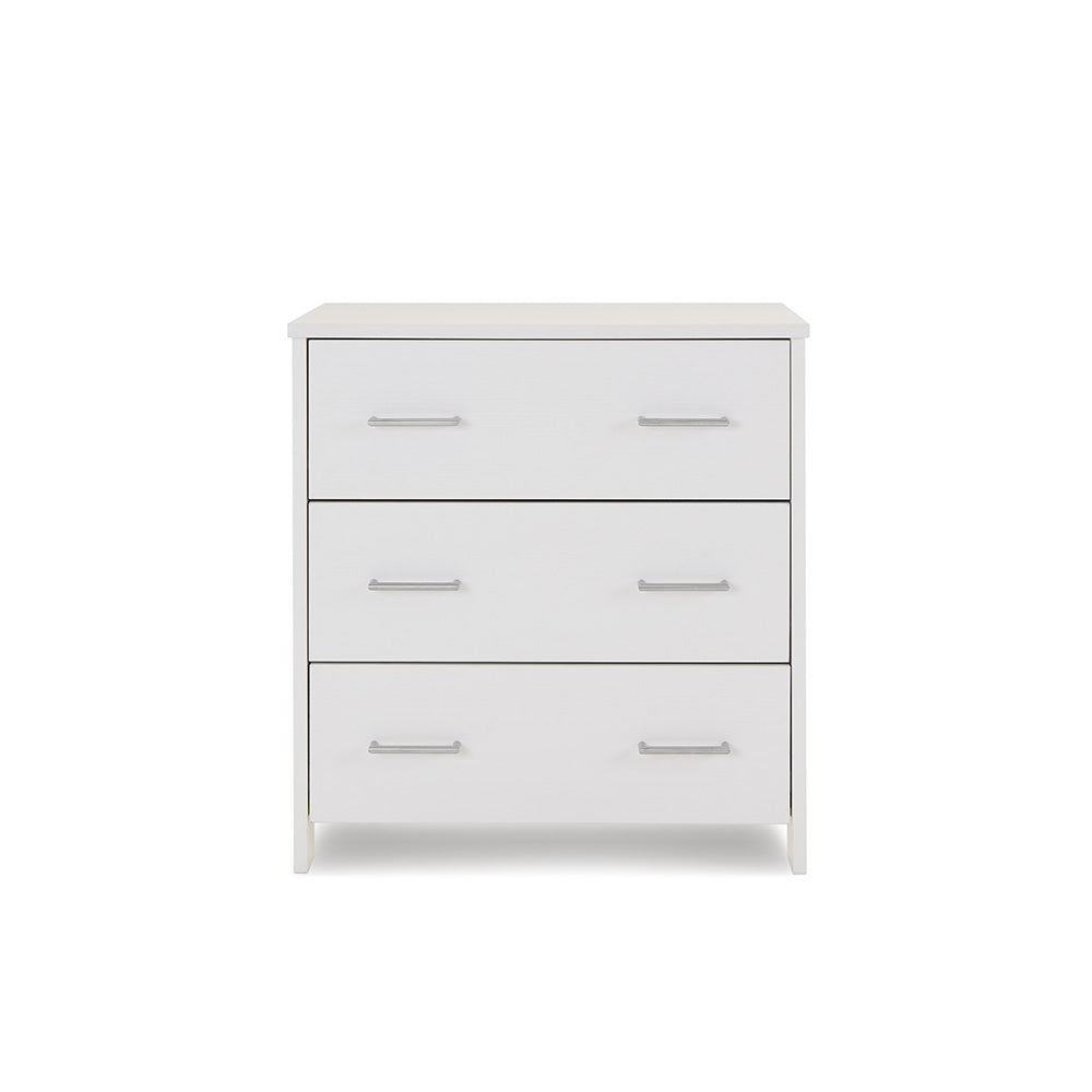 Nika Mini 2 Piece Nursery Room Set + Under Drawer - White Wash