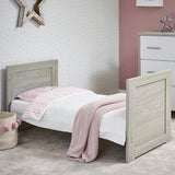 Nika Mini Cot Bed + Under Drawer - Grey Wash & White