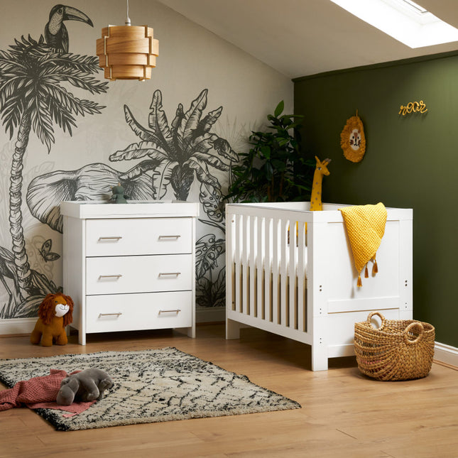 Nika Mini 2 Piece Nursery Room Set - White Wash