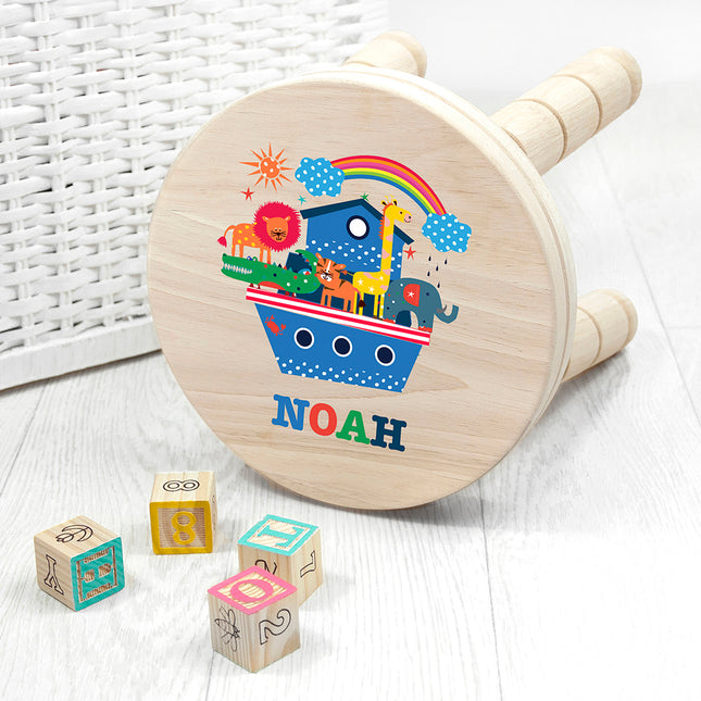 Noah's Ark Wooden Stool - Personalised