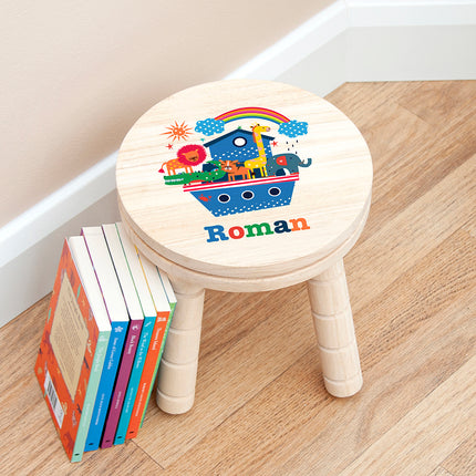Noah's Ark Wooden Stool - Personalised