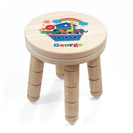 Noah's Ark Wooden Stool - Personalised