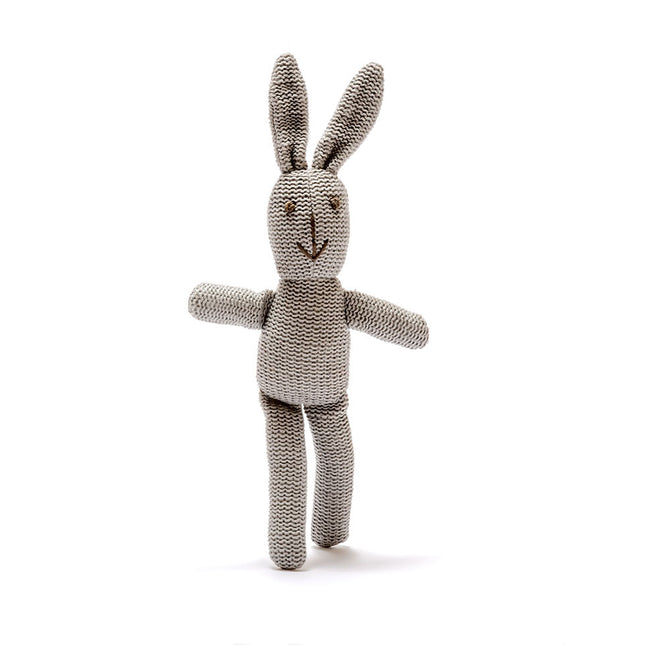Bunny Baby Rattle Organic Cotton - Grey