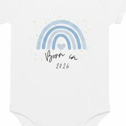 Born in 2026 Blue Personalised Bodysuit
