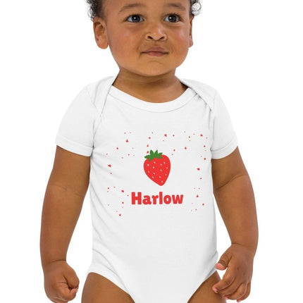 Custom Strawberry Baby Bodysuit