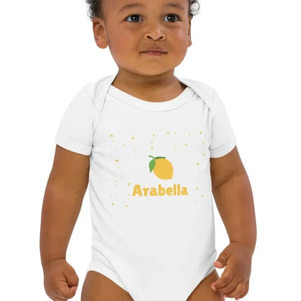 Custom Lemon Bodysuit In White