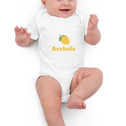 Custom Lemon Bodysuit In White