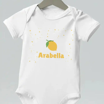 Custom Lemon Bodysuit In White