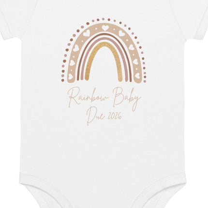 Neutral Heart Rainbow Baby Due Bodysuit