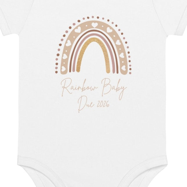 Neutral Heart Rainbow Baby Due Bodysuit