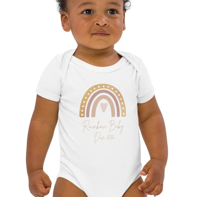 Neutral Heart Rainbow Baby Due Bodysuit