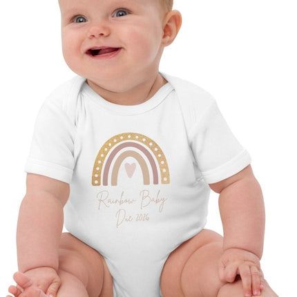 Neutral Heart Rainbow Baby Due Bodysuit