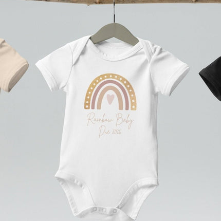 Neutral Heart Rainbow Baby Due Bodysuit
