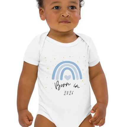 Born in 2026 Blue Personalised Bodysuit