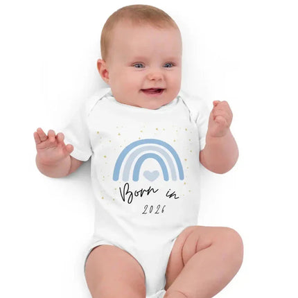 Born in 2026 Blue Personalised Bodysuit