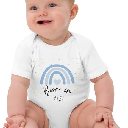 Born in 2026 Blue Personalised Bodysuit