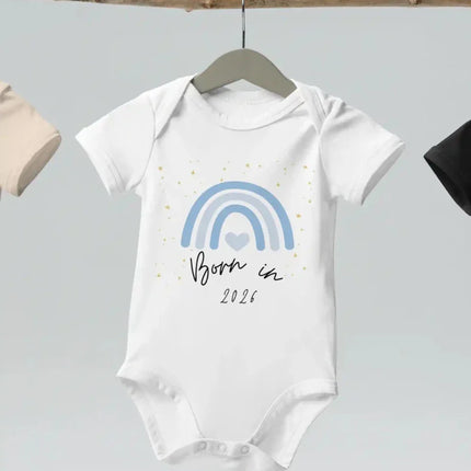 Born in 2026 Blue Personalised Bodysuit