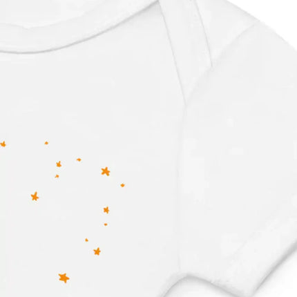 Orange Personalised Bodysuit in White