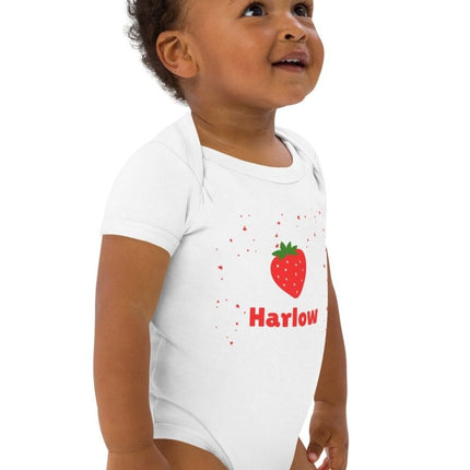 Custom Strawberry Baby Bodysuit