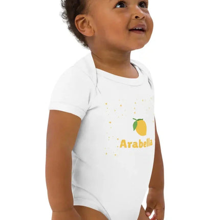 Custom Lemon Bodysuit In White