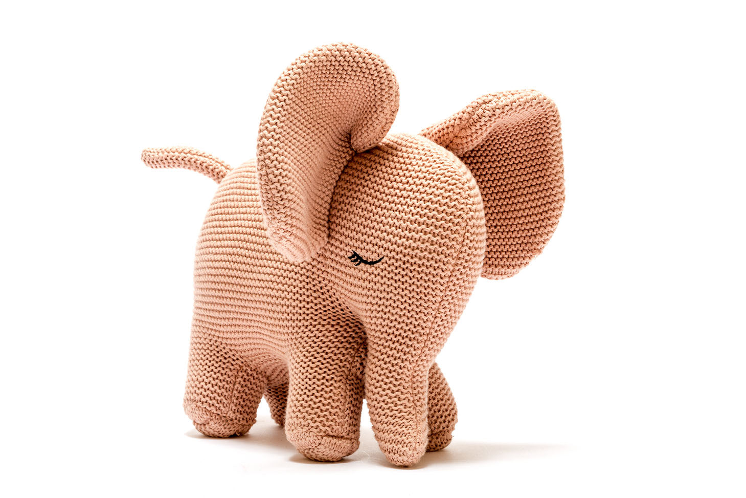 Elephant Soft Toy - Organic Cotton - Pink