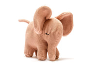 Elephant Soft Toy Large - Organic Cotton - Pink