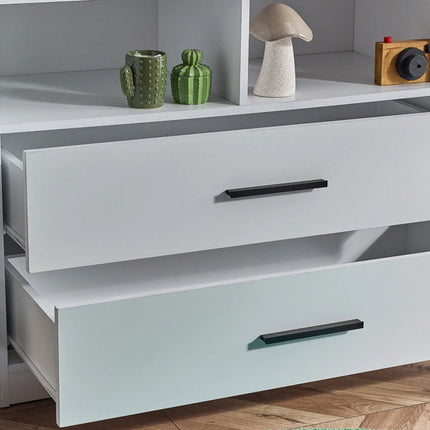 Otis Mid Sleeper with Desk - White