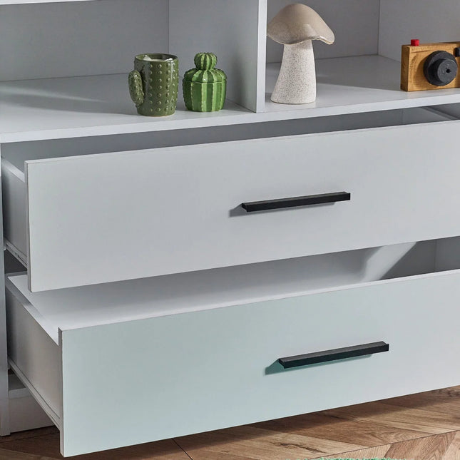 Otis Mid Sleeper with Desk - White