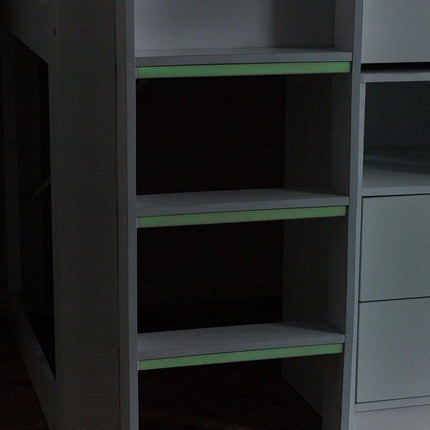 Otis Mid Sleeper with Desk - White