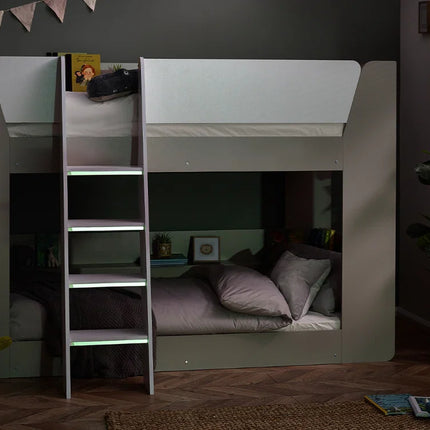 Parsec Bunk Bed - Taupe & White