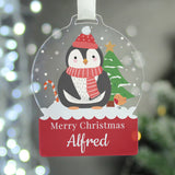 Penguin - Acrylic Bauble - Personalised