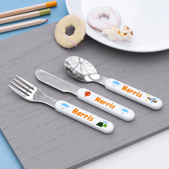 Personalised Adventure Cutlery Set