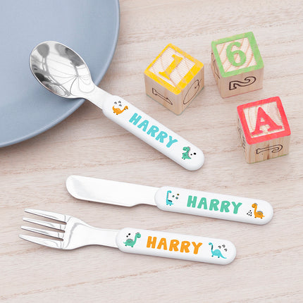 Personalised Dinosaur Cutlery Set