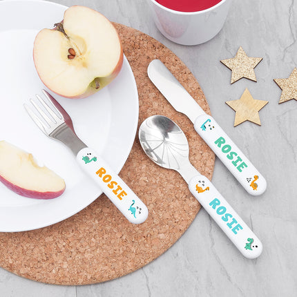 Personalised Dinosaur Cutlery Set