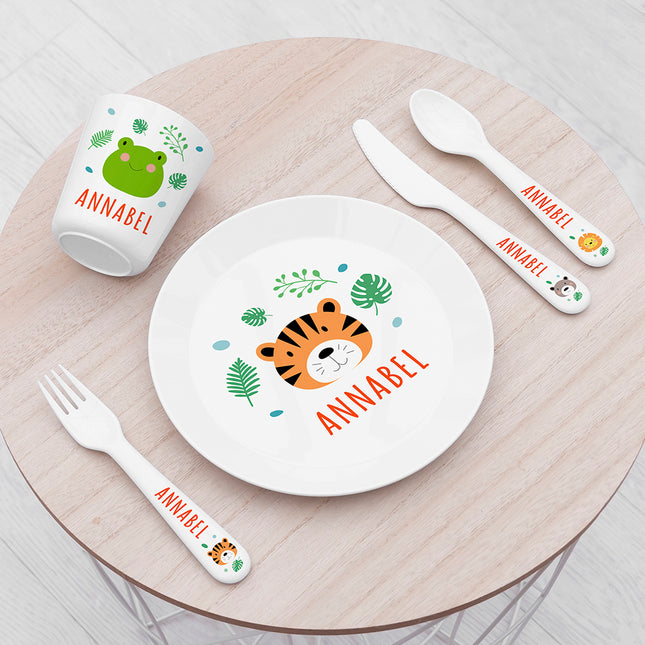 Kids Personalised Dining Set - Jungle