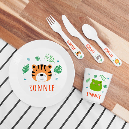 Kids Personalised Dining Set - Jungle