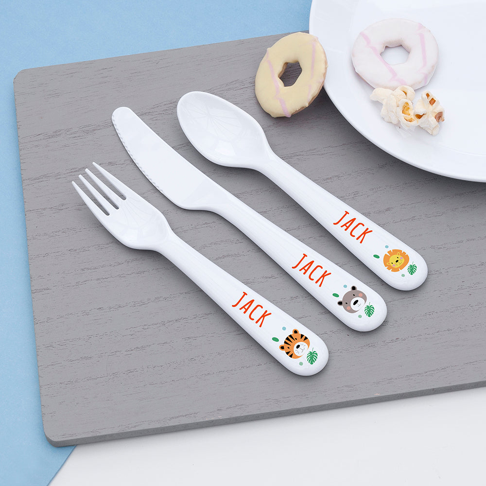Kids Personalised Dining Set - Jungle