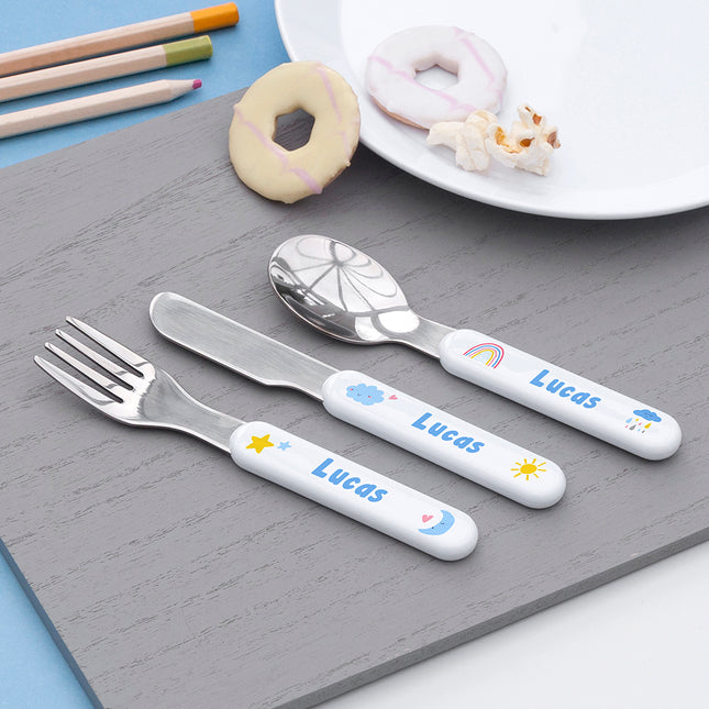 Personalised Sky Cutlery Set