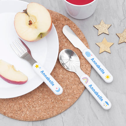 Personalised Sky Cutlery Set