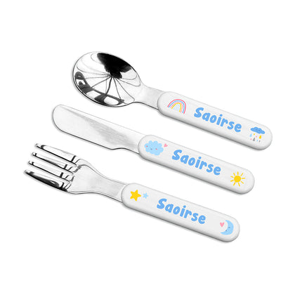 Personalised Sky Cutlery Set